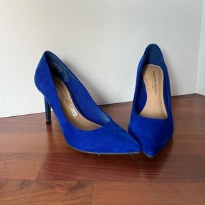 Royal Blue Christian Siriano 
Suede Heels
Women Size 8.5